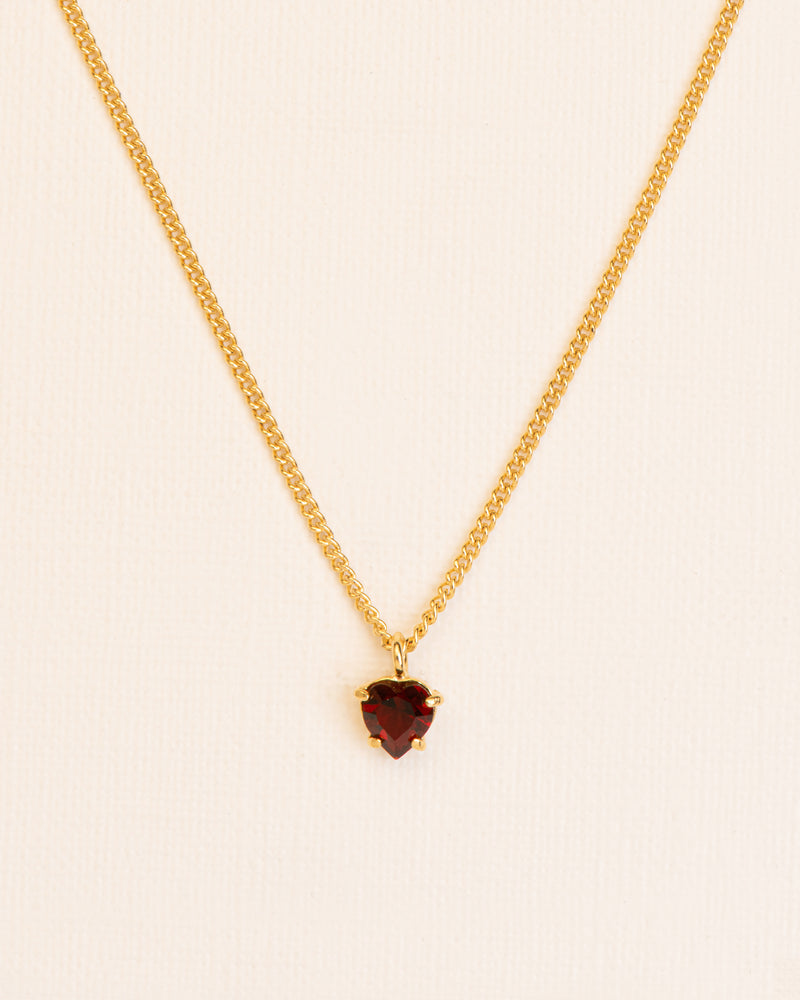 Gem Stone King 18K Yellow Gold Plated Silver Heart Shape Red Garnet Pendant  Necklace For Women ( 2.75 Cttw, Gemstone Birthstone, With 16+2 inch  Extender Chain) - Walmart.com