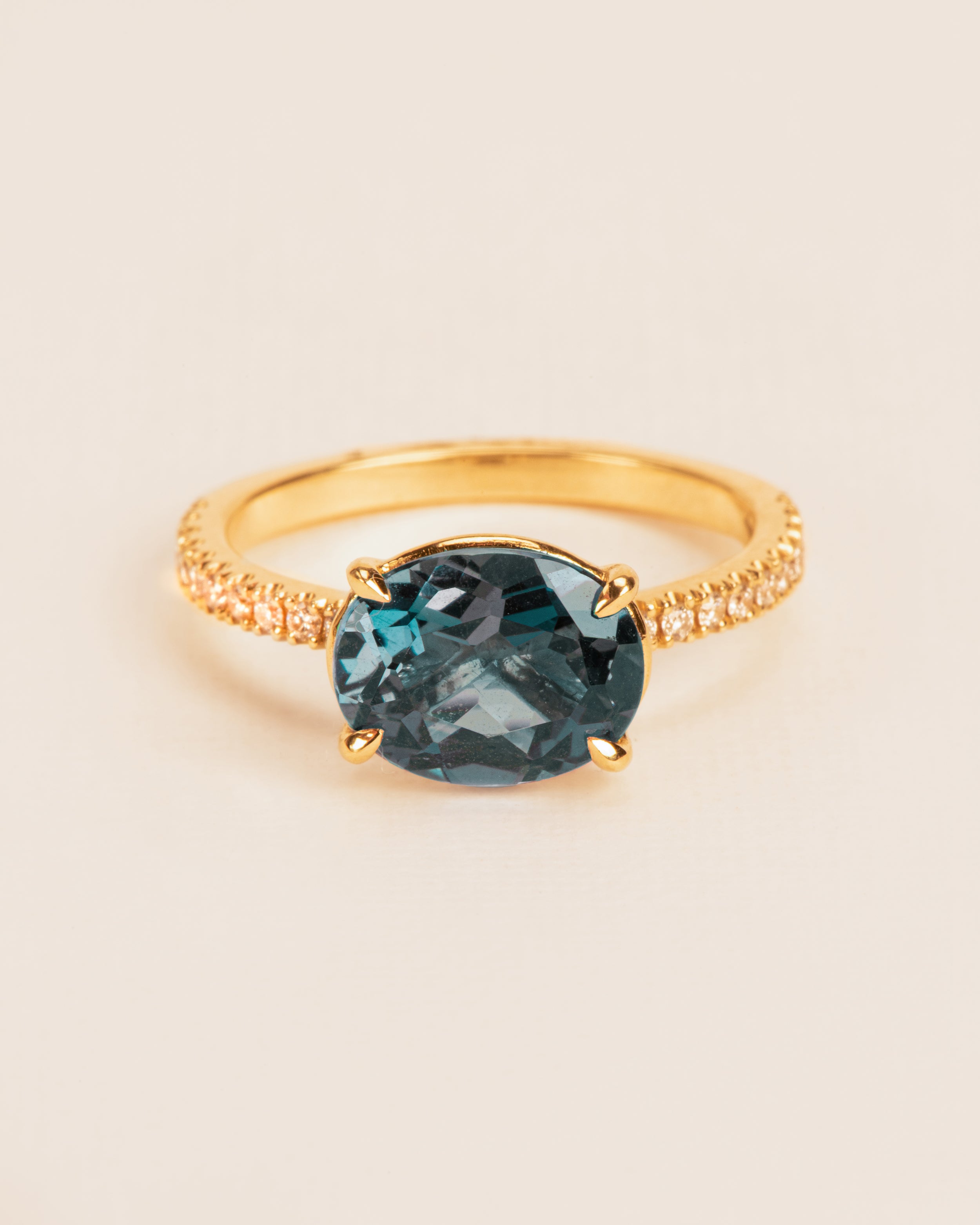 London blue topaz hot sale eternity ring